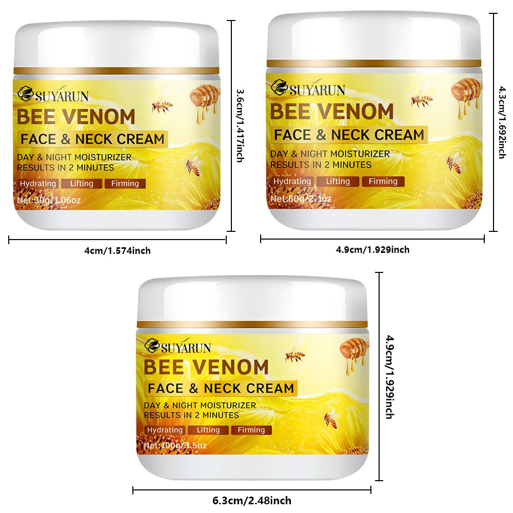 SUYARUN Bee Venom Collagen Anti-Aging Face Cream | Firming Lifting Moisturizer | Wrinkle Reduction | 24H Hydration. - 