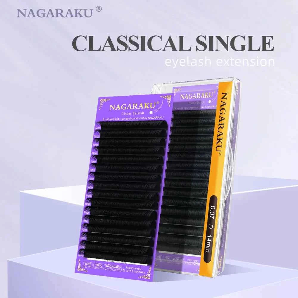 NAGARAKU 16Rows Faux Cils Lashes Individual Eyelash Extension Matte Professional Soft and Natural Makeup Premium Eyelashes...