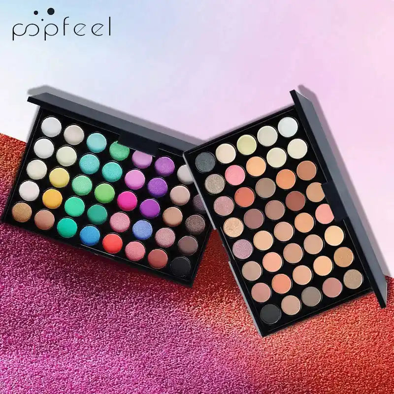 POPFEEL 40 Color Earth Tones &Rainbow Shades Eyeshadow Palette -Long-Lasting, Highly Pigmented, Smooth Matte and Shimmer F...