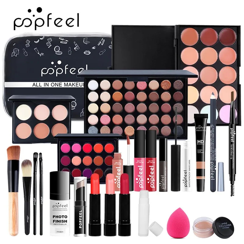 POPFEEL All In One Makeup Kit for Women Full Kit Set, All in One Makeup Sets Include Eyebrow Eyeliner Eyeshadow KIT003 - 