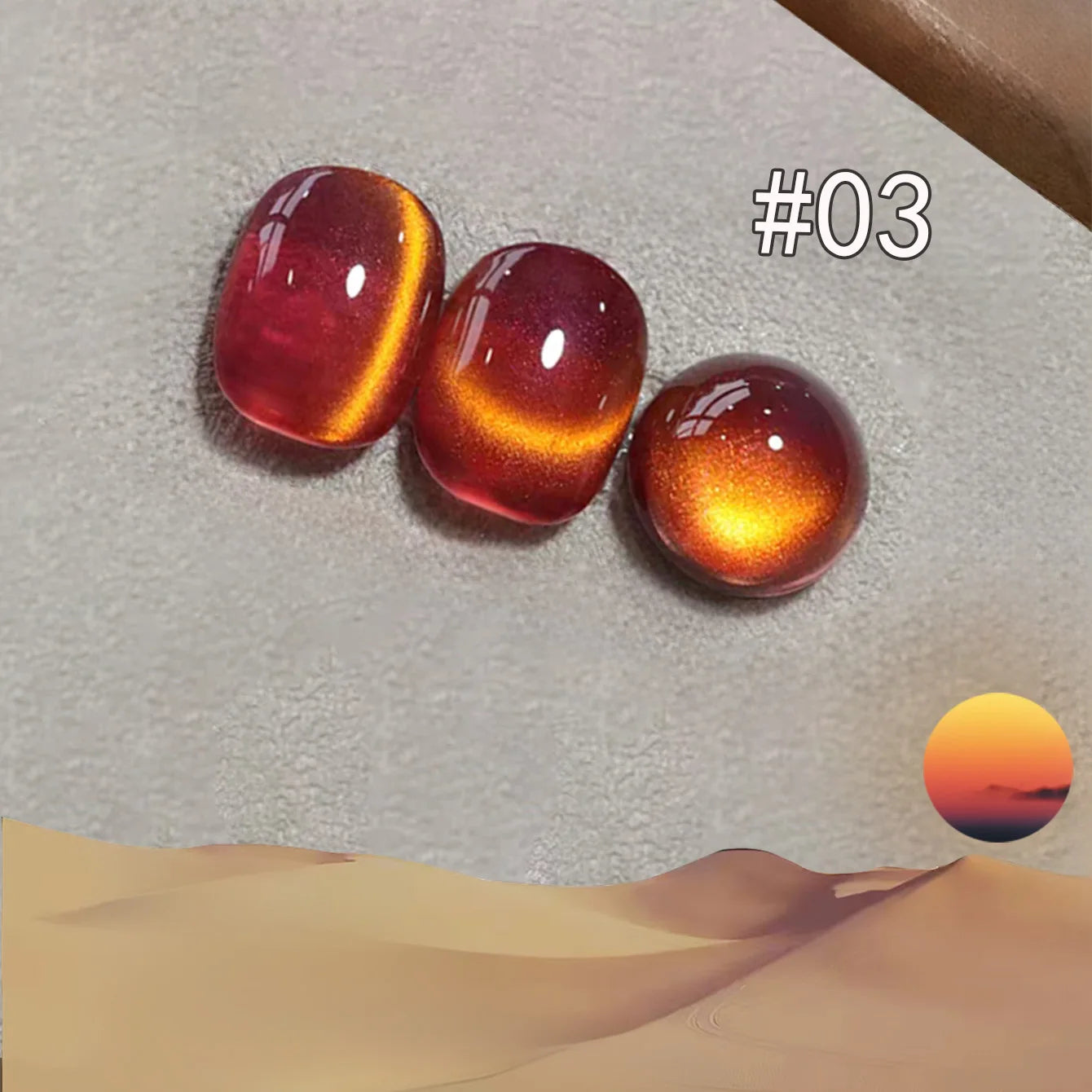 1-12pcs WS Autumn Winter Nails Sea Sunset Amber Blue Gold Linght Crystal Glass Bead Cat Eye Gel Nail Polish Nail Salon Hom...