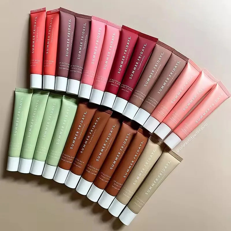 Summer Fridays Lip Balm Moisturizing Mirror Lip Gloss Lip Vanilla Pink Sugar Coffee Cake Smell Lipstick Transparent Makeup...