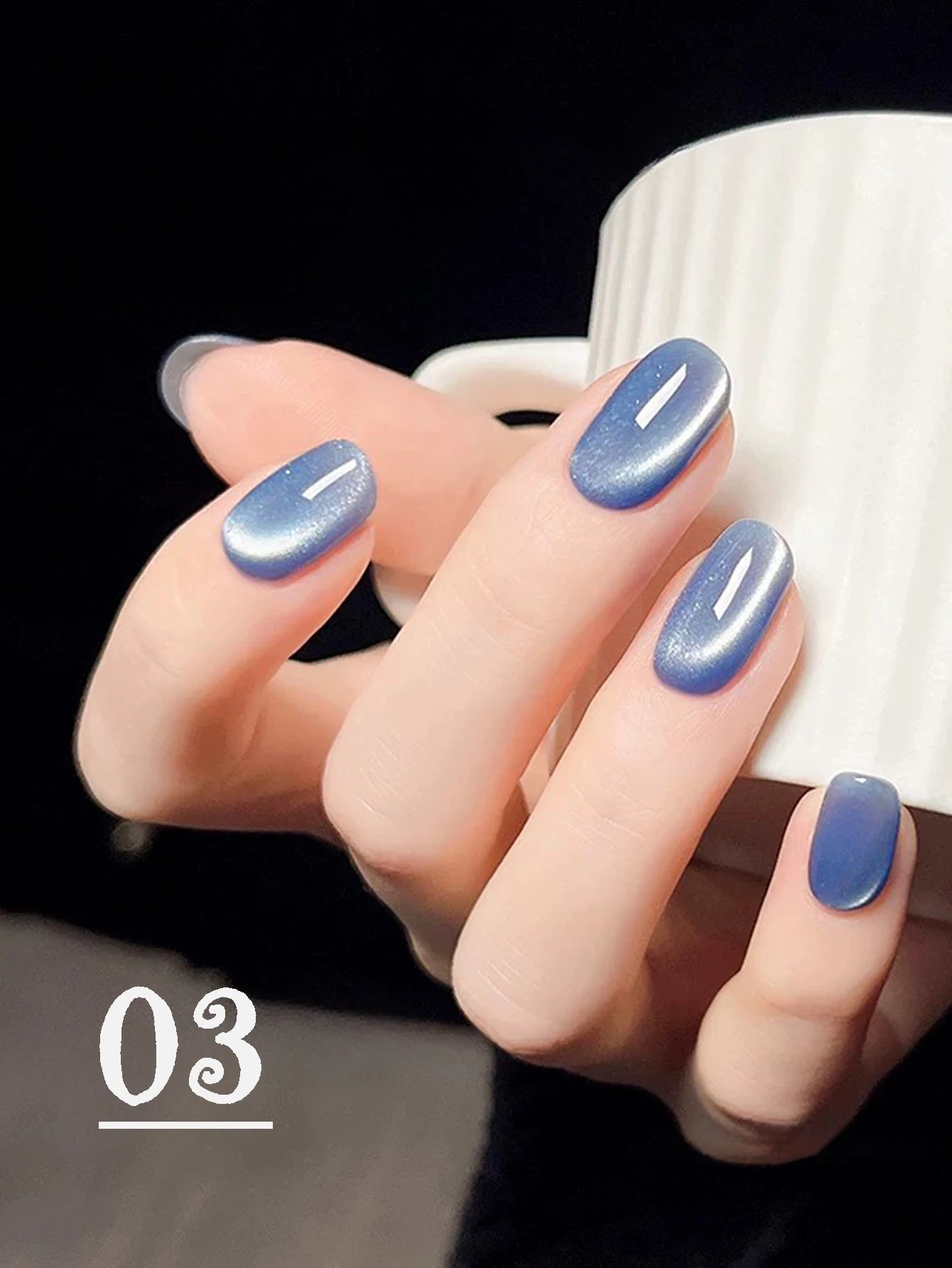 1-24pcs WS White Silver Cat Eye Magnetic Gel Nail Polish Ultra Shine Soak Off UV Gel Mirror Glass Cat Magnet Gel Varnish Xmas guchengxunyu3