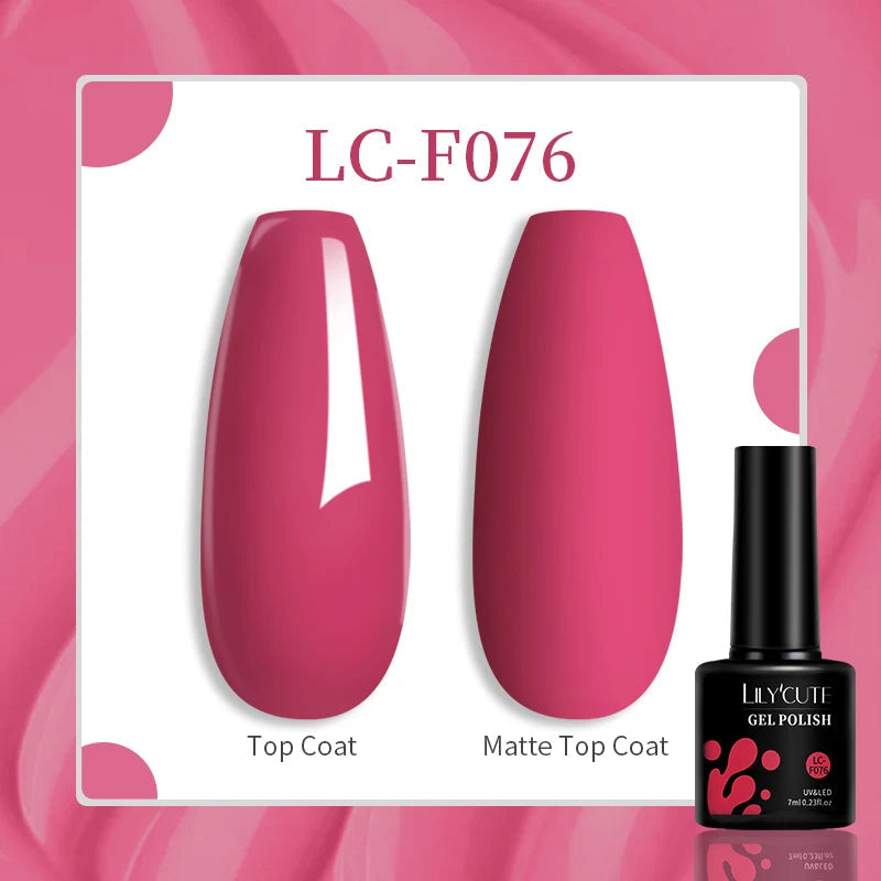 LILYCUTE 129 Colors 7ML Nail Gel Polish Nail Supplies Vernis Semi Permanent Nail Art Manicure Soak Off LED UV Gel Nail Var...