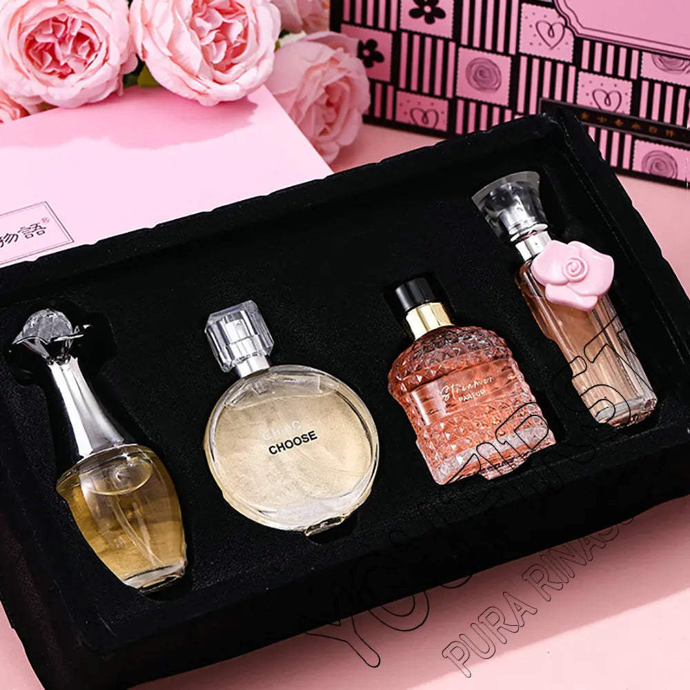 Brand Gift Box 4Pcs Set Perfume Women Parfum Femme 100ml Fresh Natural Floral Scent Spray Feminino Perfumes De Mujer Originales