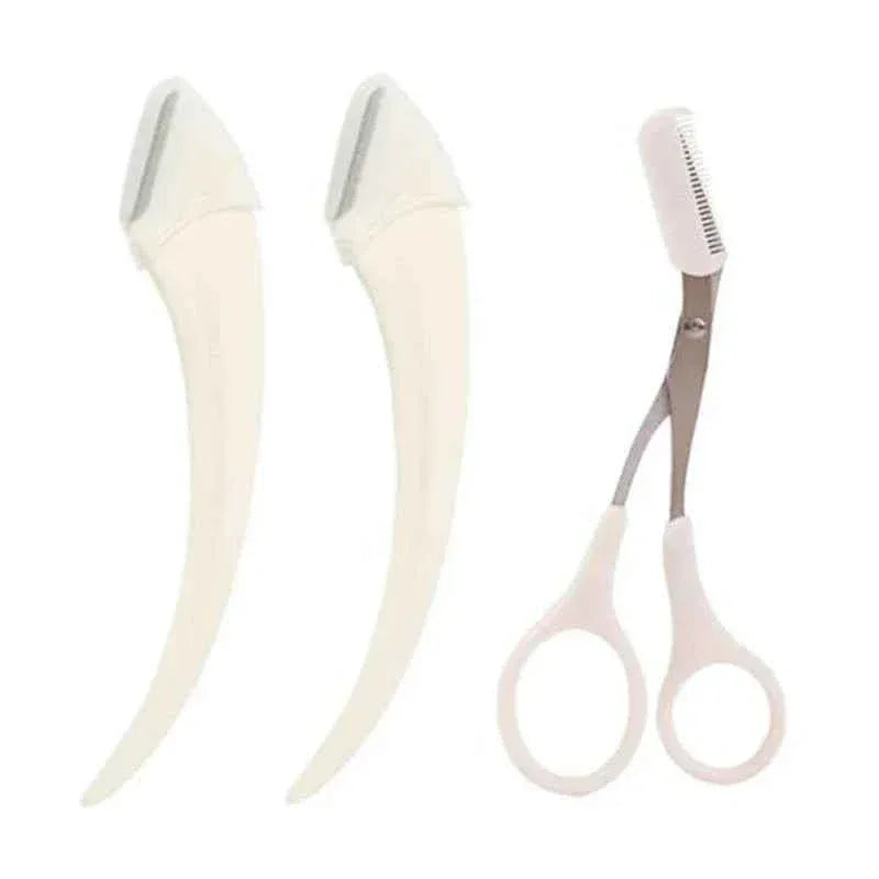 1/2/3Pcs Eyebrow Trimming Knife Eyebrow Face Razor For Women Eyebrow Scissors With Comb Brow Trimmer Scraper easy to use - 