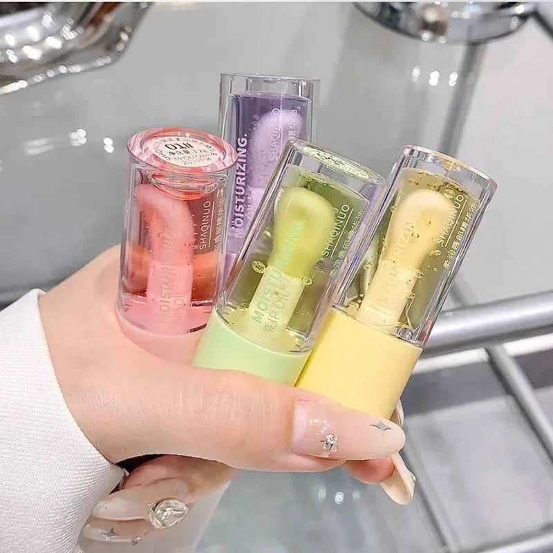 Transparent Water Gloss Jasmine Lemon Green Lip Oil Lasting Moisturizing Honey Lip Gloss Fading Lip Lines Lips Care Essenc...