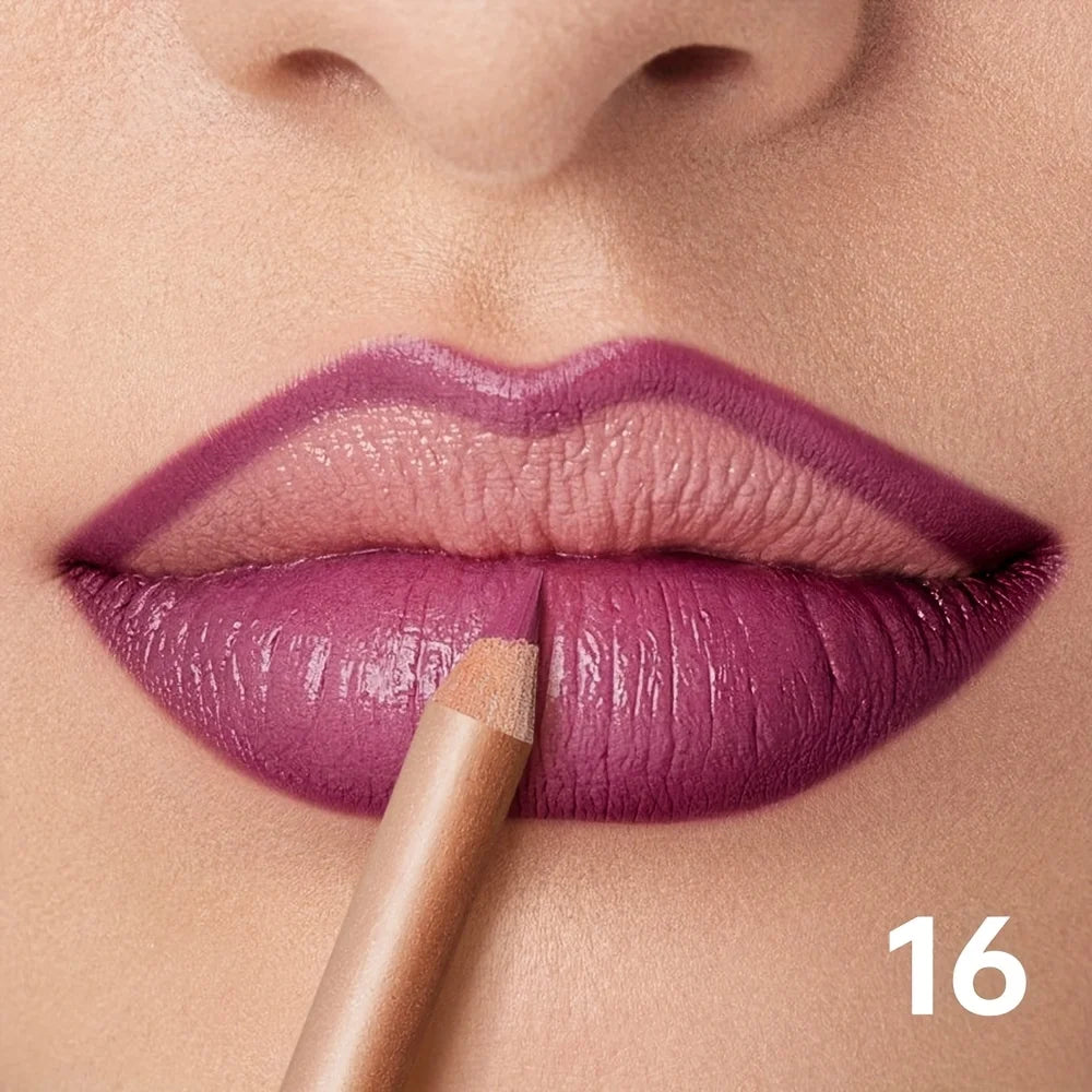 Matte Nude Lip Liner Pigmentation Long-Lasting Waterproof /Pencil Formula, Lip Pencil for Precise Lip Line, Lip Glossy Eff...