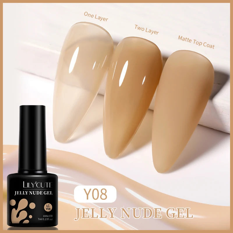 LILYCUTE 129 Colors 7ML Nail Gel Polish Nail Supplies Vernis Semi Permanent Nail Art Manicure Soak Off LED UV Gel Nail Var...