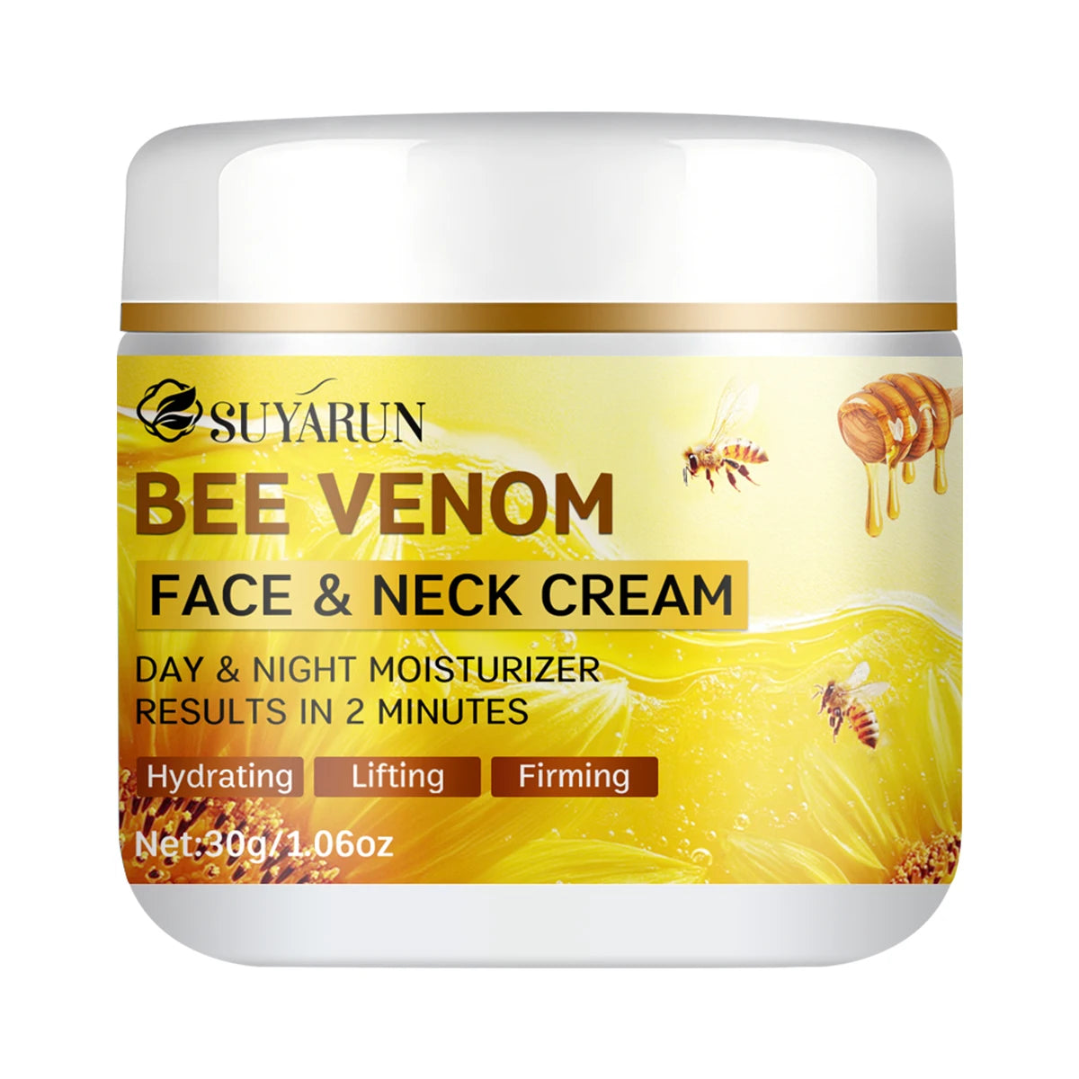 SUYARUN Bee Venom Collagen Anti-Aging Face Cream | Firming Lifting Moisturizer | Wrinkle Reduction | 24H Hydration. 30g