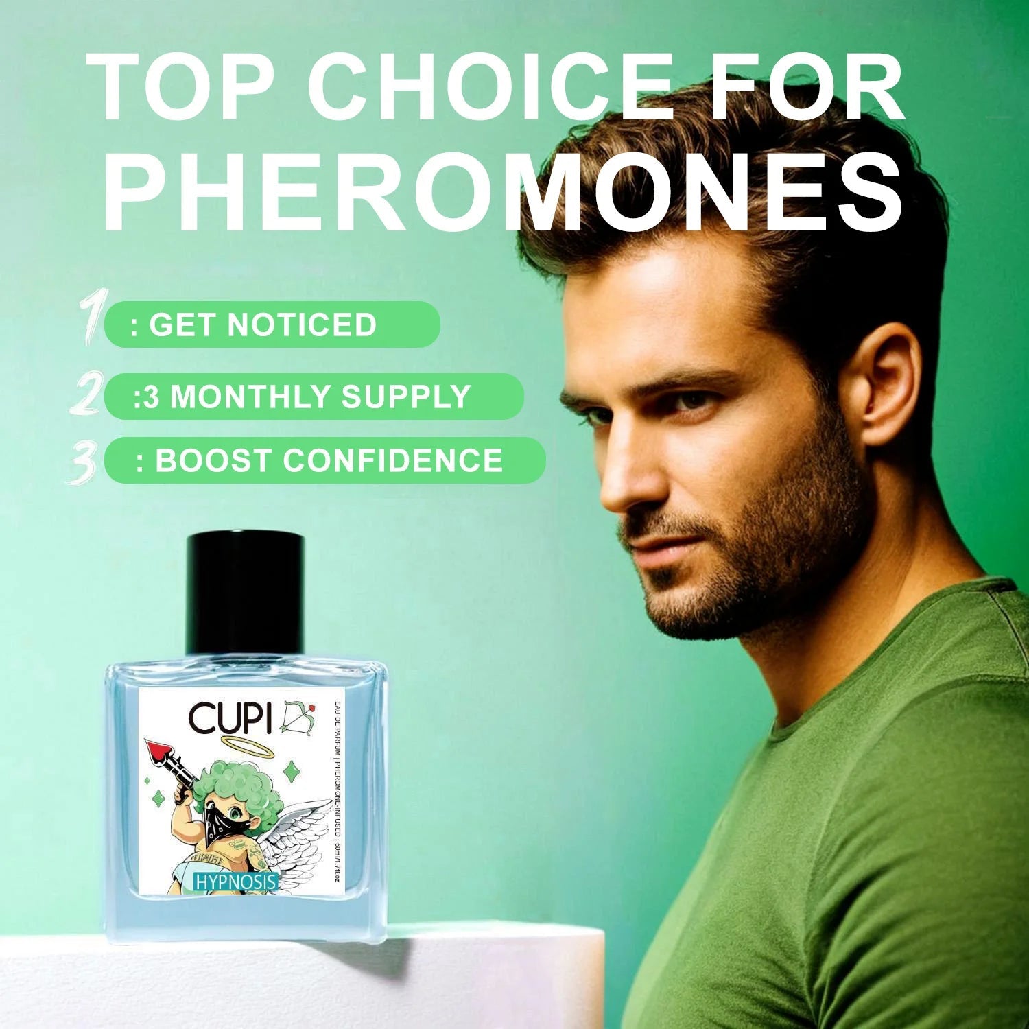 Cupid Hypnosis Perfume Original Eau de Parfum Infused Cologne for Men Long Lasting Pheromone Fragrance for Men 50ml Aurora...