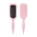 1/2pcs Detangling Candy Brush Curly Hair Scalp Massage Hair Comb with Cleaning Claw Natural Bristles Define Hair Styling Tools 1pcs Pink