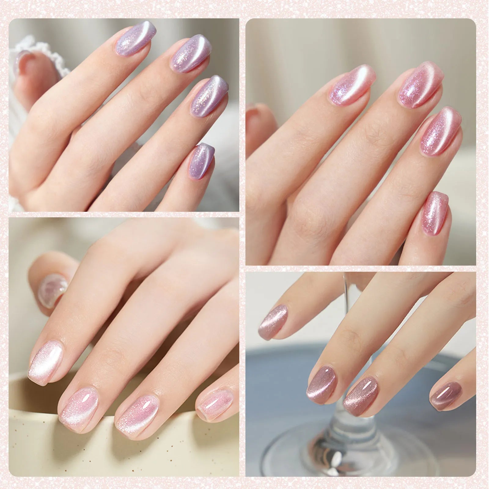 #8013 CANNI Nail Gel Polish Hema Free Super Glossy Glitter Cat Eye Gel Diamond Top Coat Semi Permanent Soak Off UV LED Varnish Aurora Glow Avenue