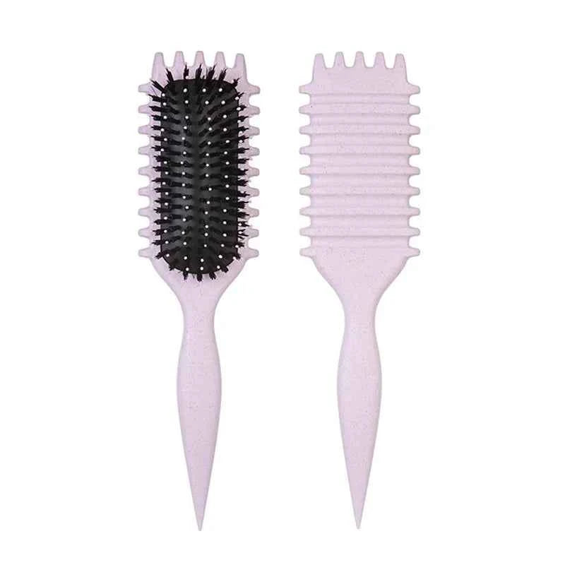 1/2pcs Detangling Candy Brush Curly Hair Scalp Massage Hair Comb with Cleaning Claw Natural Bristles Define Hair Styling Tools 1pcs Purple