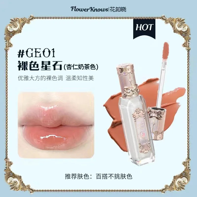 Flower Knows Strawberry Rococo Series Cloud Lip Cream Lip Gloss Long Lasting Velvet Lip Tint Lipstick for Women Cosmetic GE01