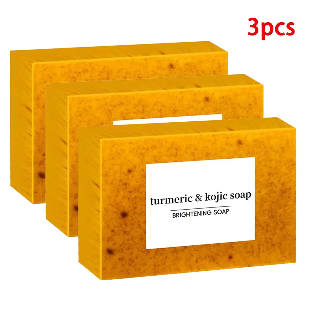 100g Turmeric Hand Made Soap, Lemon Kojic Acid Soap, Shower and Facial Soap  Deep Cleaning For Face Body Skin Care Aurora Glow Avenue
