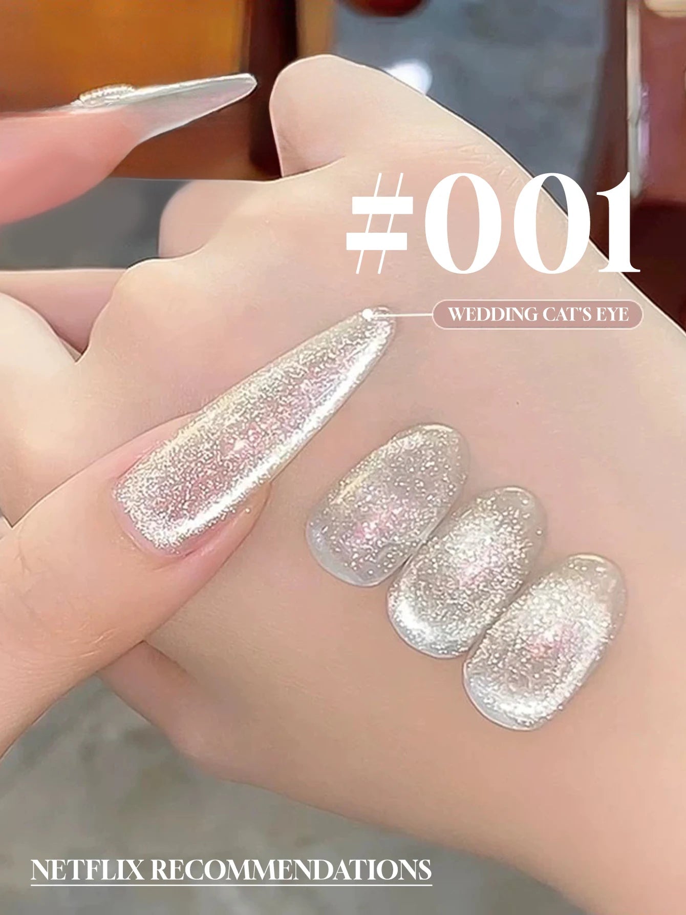 MIANEL 1-6pcs 12ML Christmas Nails Galaxy White Glass Bead Cat Eye Gel Nail Polish Super White Nails Nail Art Nail Supplies hunjiabaikaishui01