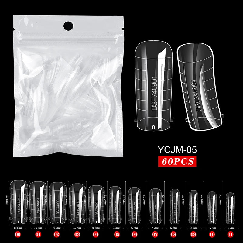 Extension False Nails Art Tips Acrylic Fake Finger Gel Polish Mold Sculpted Full Cover Press on Nails Manicures Accessories Tool YCJM-05