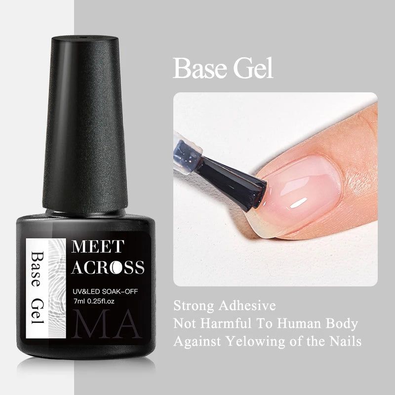 MEET ACROSS 7ml Porcelain White Cat Eye Gel Polish Holographic Glitter Magnetic Galactic Effect Gel Nail Polish Soak Off UV Gel Q49698-1