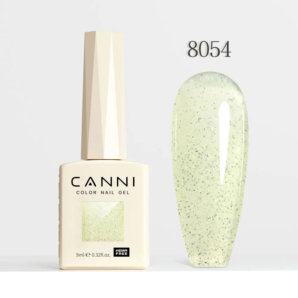 #8013 CANNI Nail Gel Polish Hema Free Super Glossy Glitter Cat Eye Gel Diamond Top Coat Semi Permanent Soak Off UV LED Varnish Aurora Glow Avenue