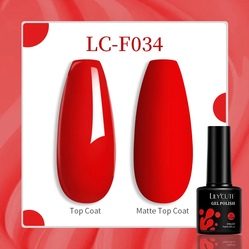 LILYCUTE 129 Colors 7ML Nail Gel Polish Nail Supplies Vernis Semi Permanent Nail Art Manicure Soak Off LED UV Gel Nail Var...