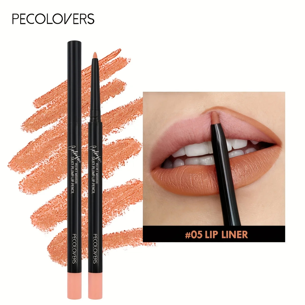 Waterproof Matte Lipliner Pencil Red Contour Tint Lipstick Long Lasting Non-stick Cup Moisturising Lips Makeup 12 Colors 05