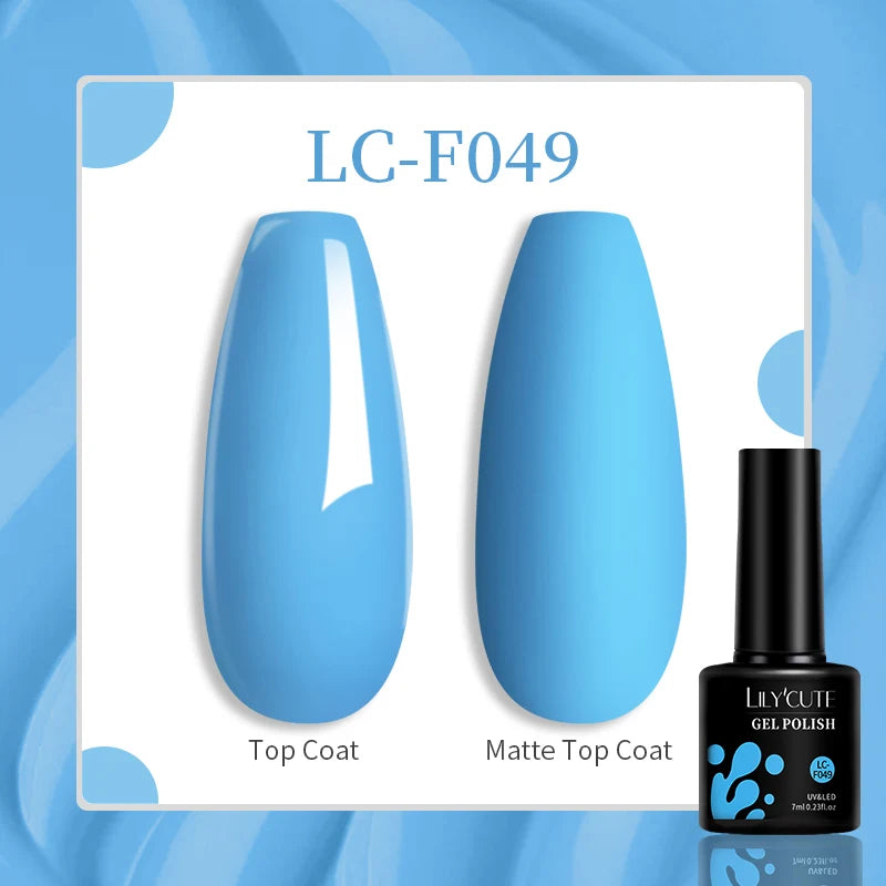 LILYCUTE 129 Colors 7ML Nail Gel Polish Nail Supplies Vernis Semi Permanent Nail Art Manicure Soak Off LED UV Gel Nail Var...