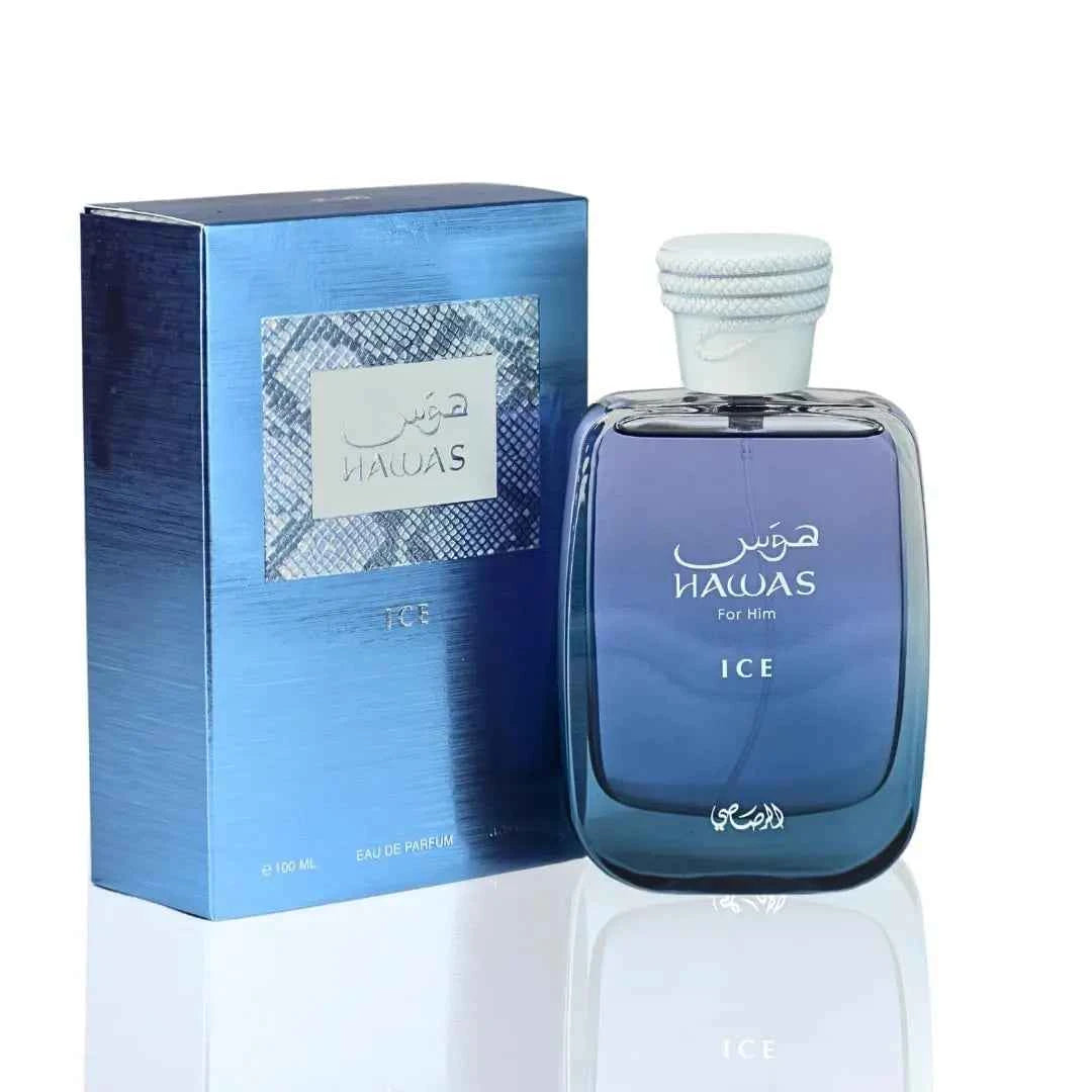 Hawas Ice For Him, Hawas Cologne For Men EDP 100ML (3.4Oz) | Long-Lasting Eau De Parfum | Ideal For Holiday Gift Blue 100ml United States