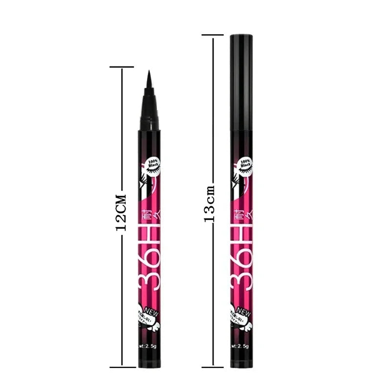 1/2/5pcs Smooth Liquid Eyeliner Pen Long-lasting Waterproof Non-smudged Black Eyeliner Pencils High Pigmented Punk Eye Makeup Aurora Glow Avenue