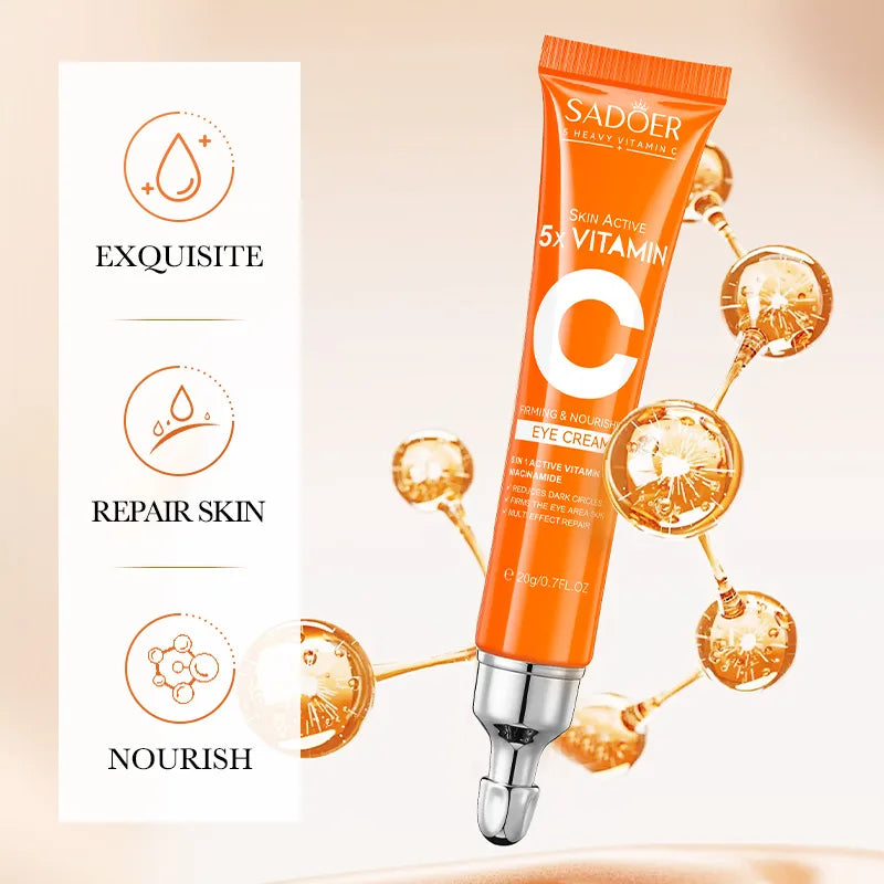 SADOER Vitamin C Eye Cream – Brightening & Firming by Aurora Glow Avenue - 