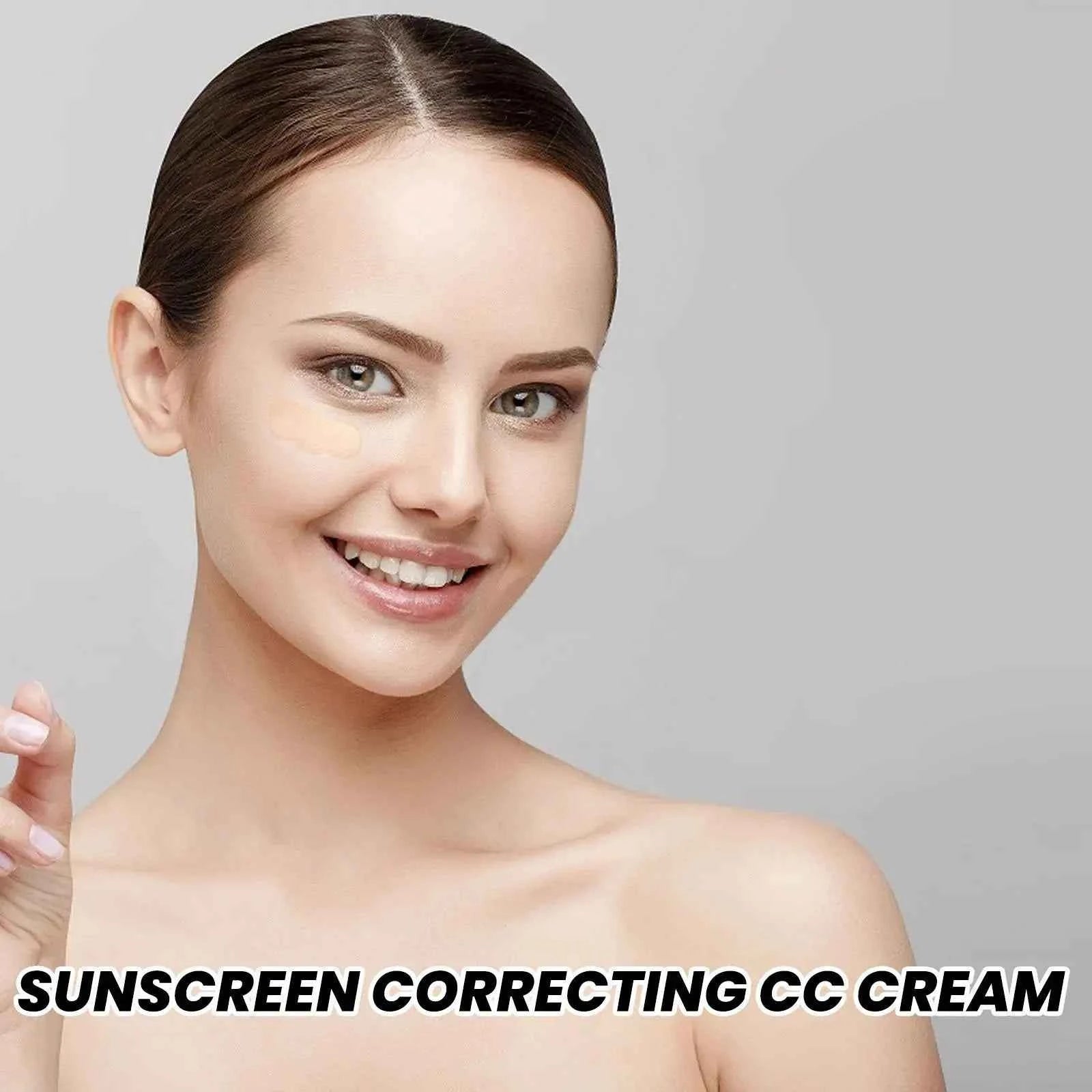 Natural Foundation Cc Cream Waterproof Brighten Moisturizing Foundation Concealer Oil-Control Sunscreen Spf 50 Makeup Cosm...