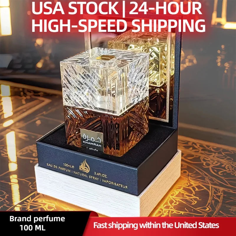 Lattafa Khamrah Perfume - Luxury Arabian Gourmand Fragrance, Warm Spicy Sweet Scent of Dates & Tonka Bean, Unisex Long Las...