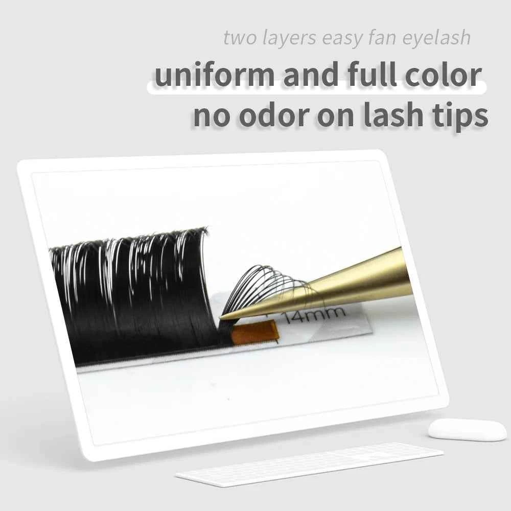 NAGARAKU Fast Shipping Easy Fan Auto Eyelash Extension Supplies Handing Making Fast Bloom Flowering Pre-bonded Lashes Volu...