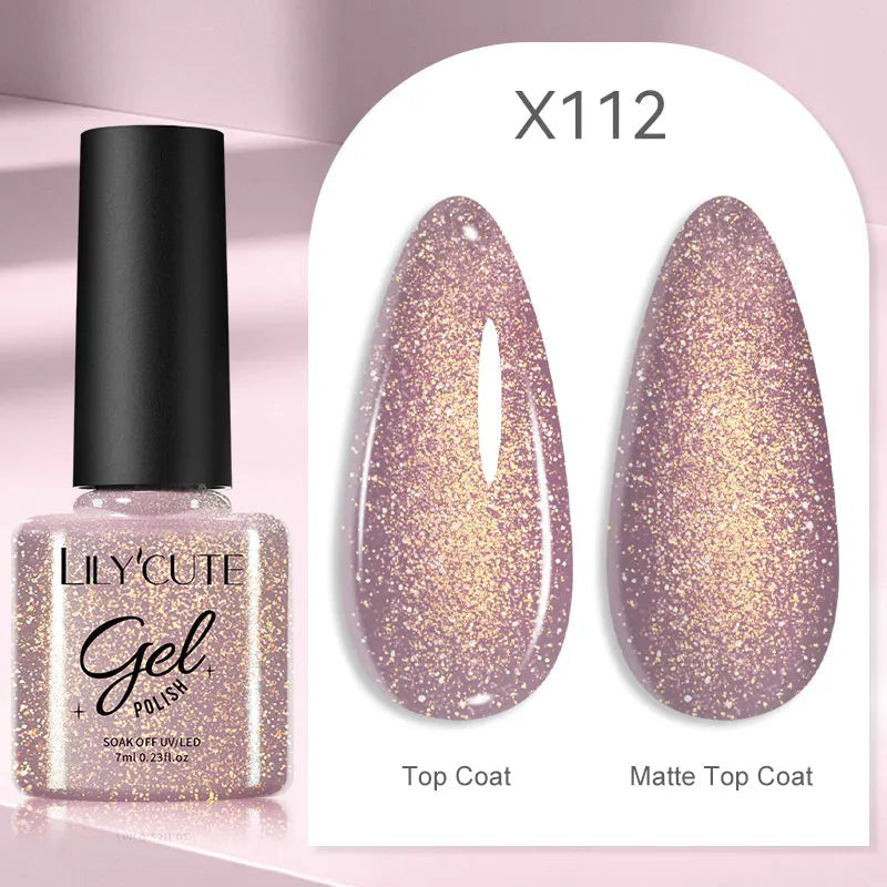 LILYCUTE 129 Colors 7ML Nail Gel Polish Nail Supplies Vernis Semi Permanent Nail Art Manicure Soak Off LED UV Gel Nail Var...