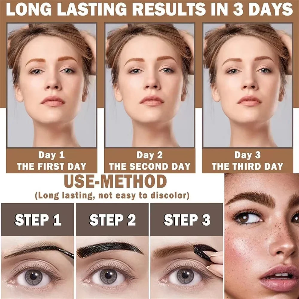 Lasting 3 Days Tattoo Easy Peel Off Eyebrow Gel Cream Types Long-Lasting Smudge-Proof Sweat Resistant Waterproof Cosmetics - 