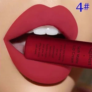 QIBEST Sexy Matte Velvet Liquid Lipstick Velvet Lip Gloss Tint Tube Matte Nude Pigment Red Black Makeup Cosmetics Lipstick...