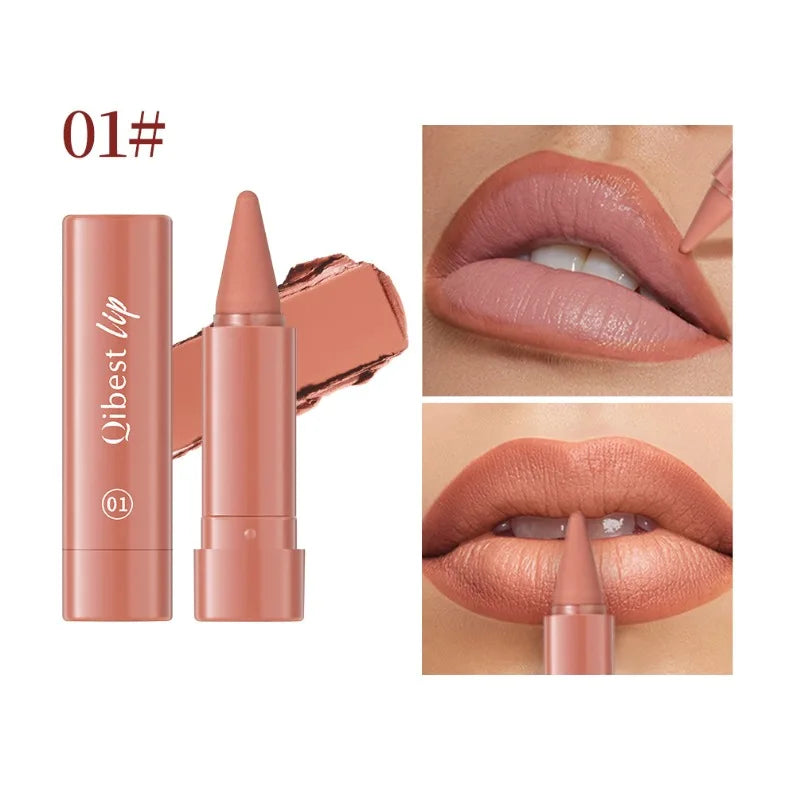 Tapered Lip Liner Pencil Set Matte Red Brown Velvet Lipstick Lasting Waterproof Non Sticky Contouring Tint Lipliner Lip Makeup 01