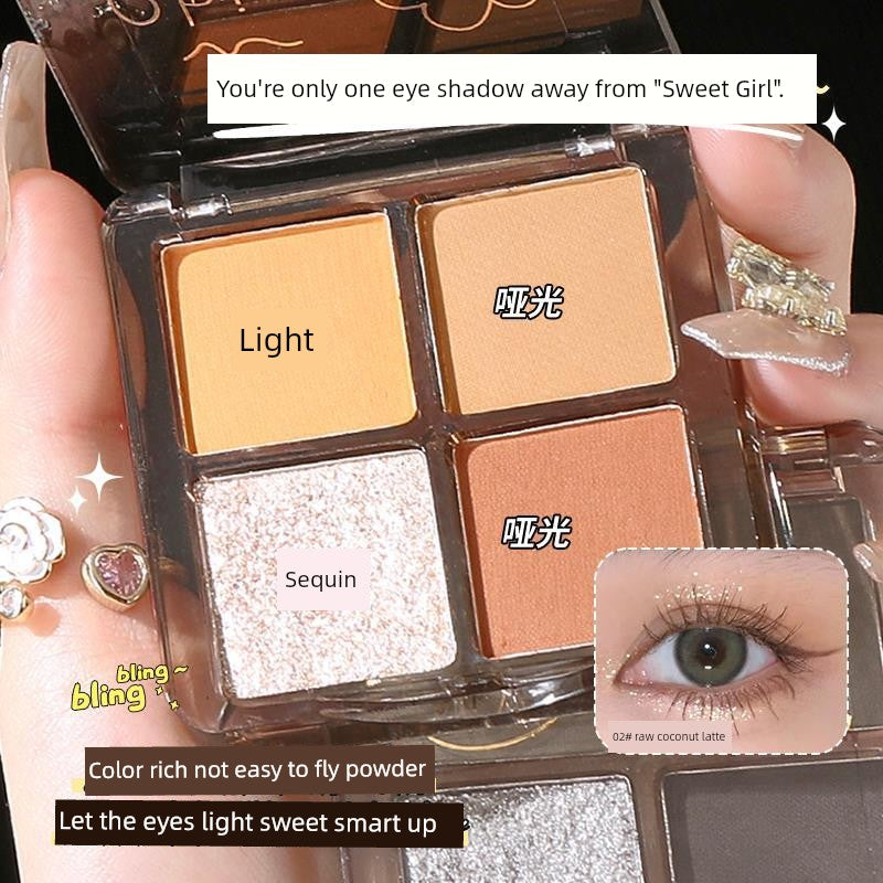 Genuine Goods Wake up at Home with Daydreaming Four Color Eyeshadow Palette Smoked Pink Brown Earth Color Everyday Joker Beginner