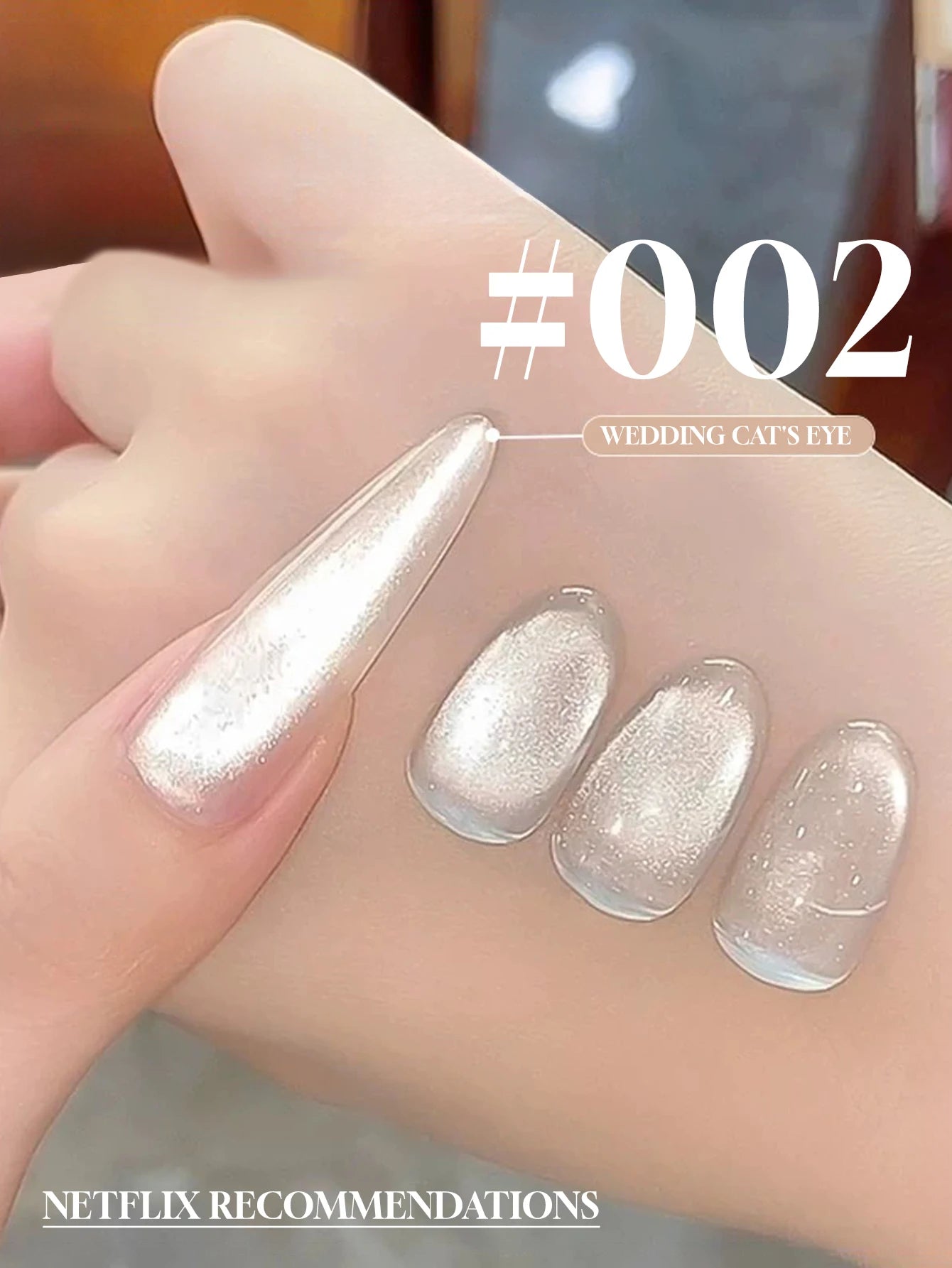 MIANEL 1-6pcs 12ML Christmas Nails Galaxy White Glass Bead Cat Eye Gel Nail Polish Super White Nails Nail Art Nail Supplies hunjiabaikaishui02