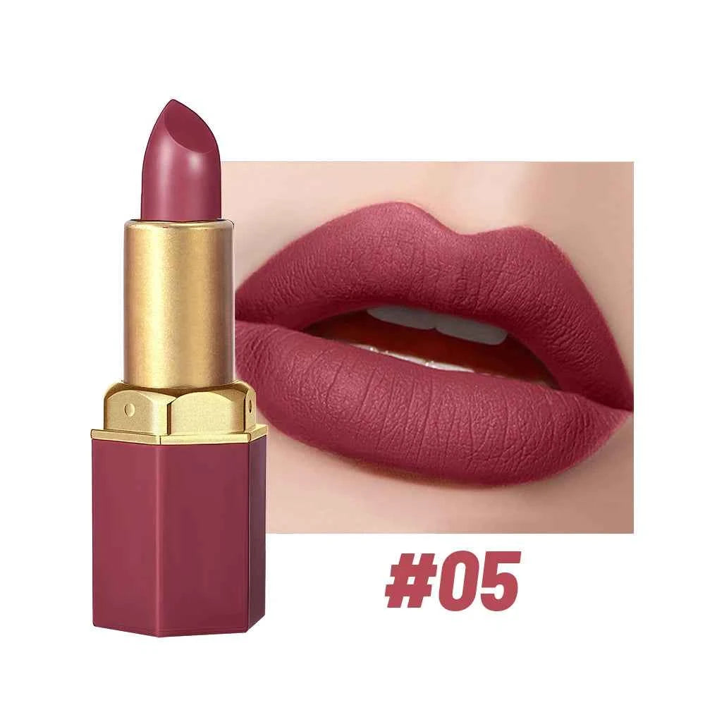 SAM SUGAR 6-Color Matte Lipstick , Non-Stick Cup Long-Lasting Velvet Finish, Smooth Matte Lip Color Waterproof Smudge-proof Full Size SS25-05