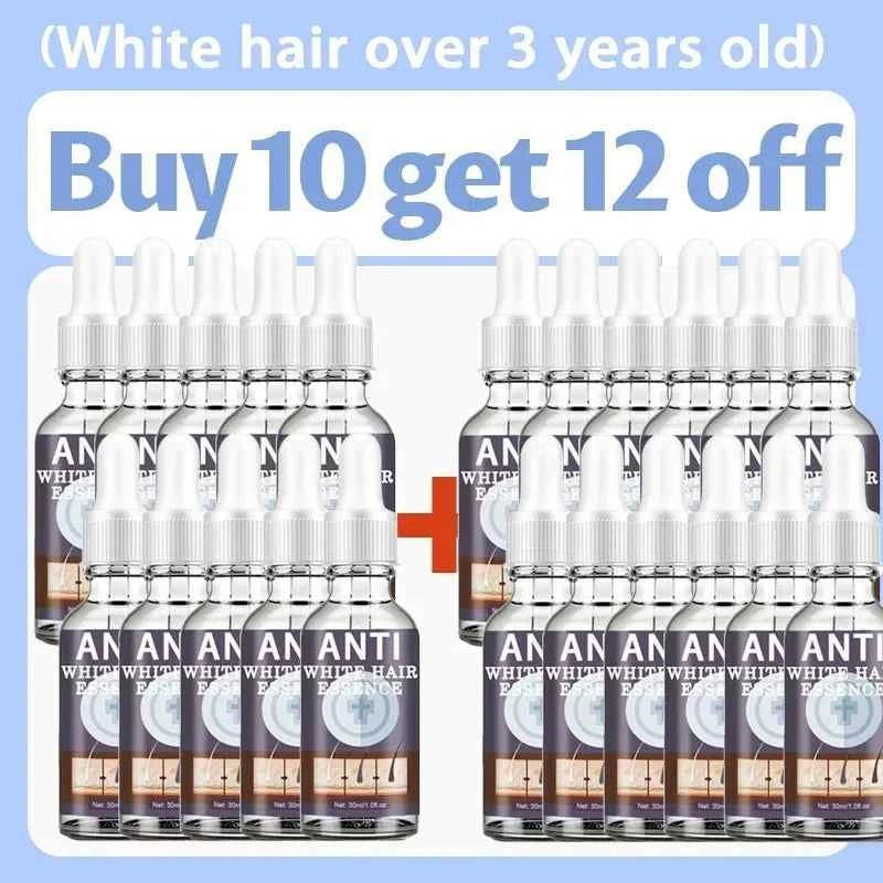 White hair killer, remove gray hair and restore natural hair color in 7 days Buy 10 Get 12 Free