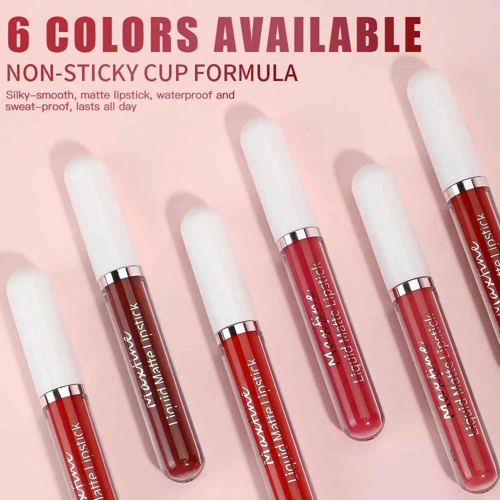 Waterproof Long Lasting Matte Lip Gloss Non Stick Cup Liquid lipstick