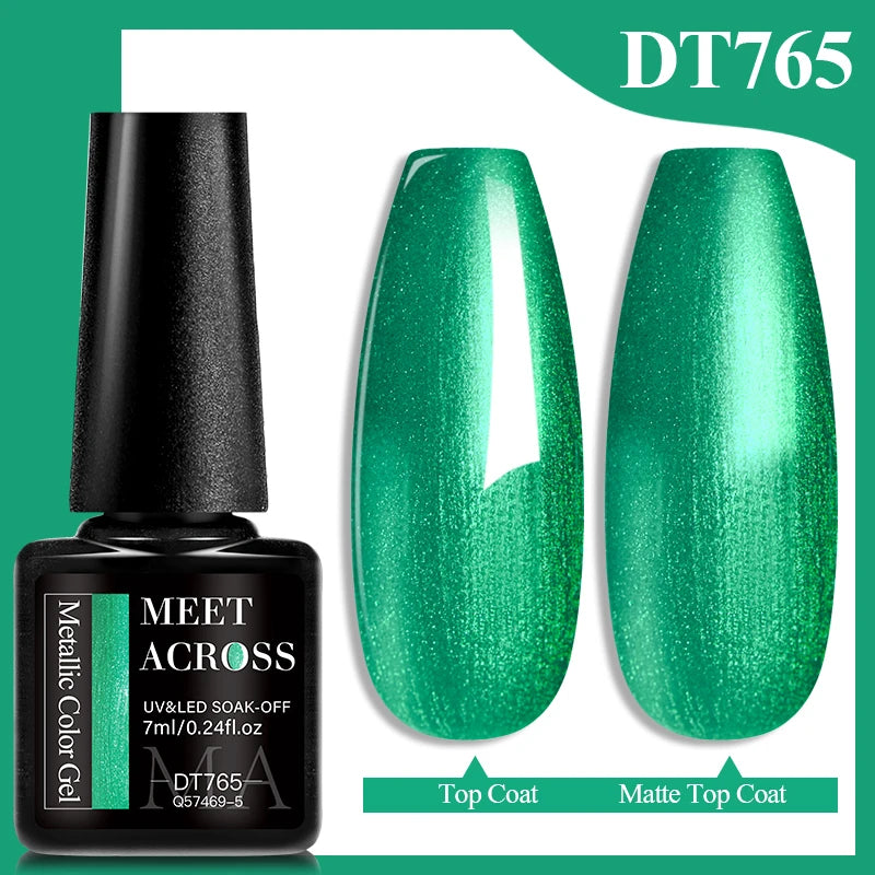 MEET ACROSS 7ml Popular Series Nail Gel Polish 140 Colors Soak Off UV/LED Long Lasting Nail Art Gel Varnish for Manicure N...