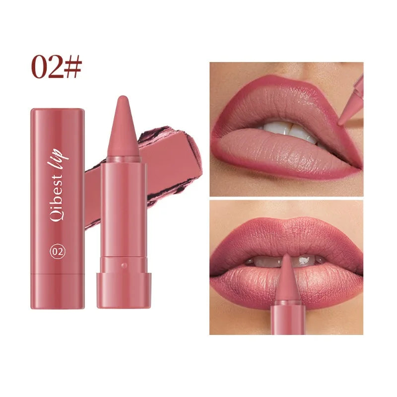 Tapered Lip Liner Pencil Set Matte Red Brown Velvet Lipstick Lasting Waterproof Non Sticky Contouring Tint Lipliner Lip Makeup 02