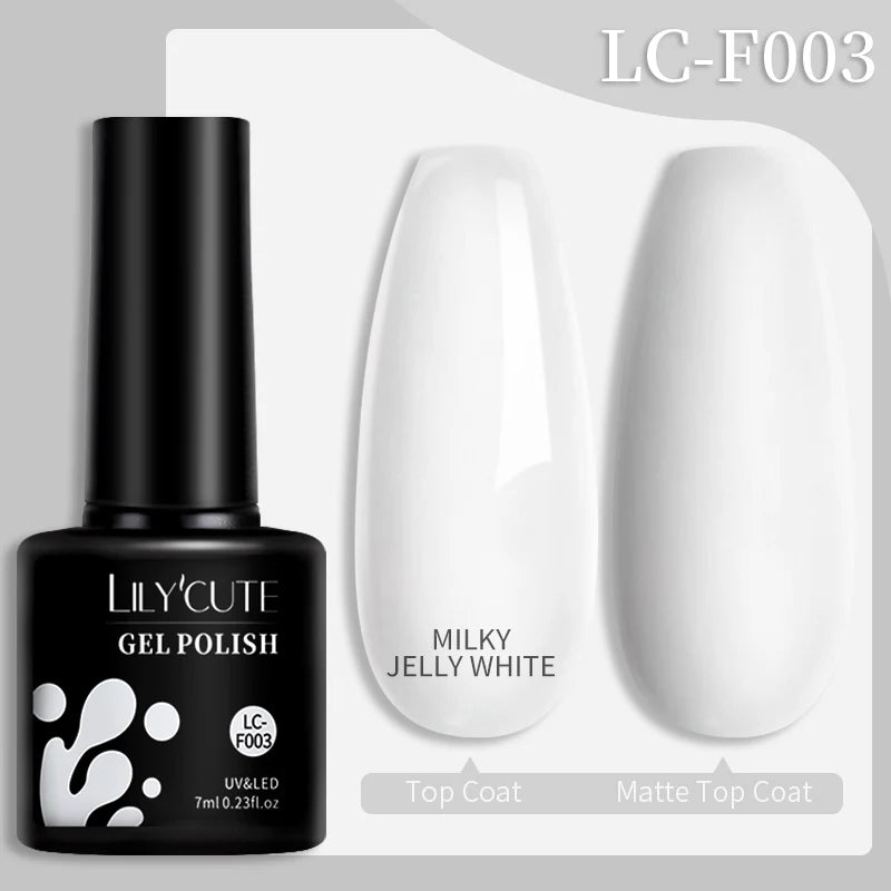 LILYCUTE 7ML Colorful Gel Nail Polish 129 Colors Long Lasting For Manicure Semi Permanent Base Top Coat Nail Art UV Gel Va...