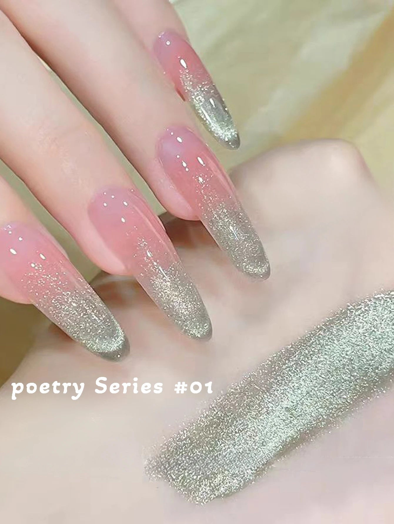 1-24pcs WS White Silver Cat Eye Magnetic Gel Nail Polish Ultra Shine Soak Off UV Gel Mirror Glass Cat Magnet Gel Varnish Xmas shijing01