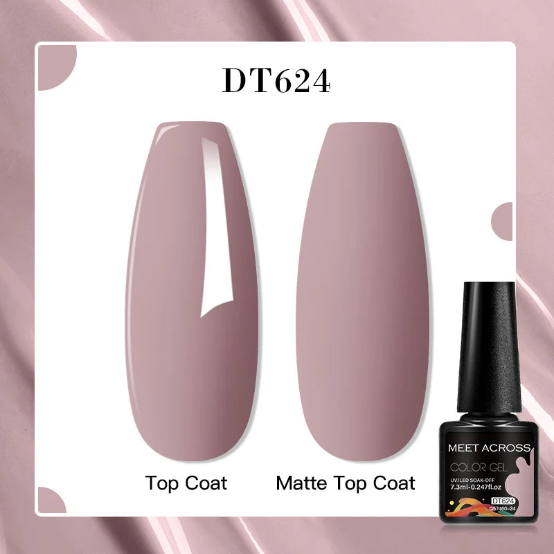 MEET ACROSS 7ml Porcelain White Cat Eye Gel Polish Holographic Glitter Magnetic Galactic Effect Gel Nail Polish Soak Off U...