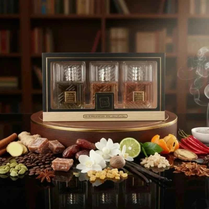 Unisex Luxury Oriental Perfume Gift Set Long Lasting Collection with Three Unique Scents Ideal for Daily Wear and Gifting - 