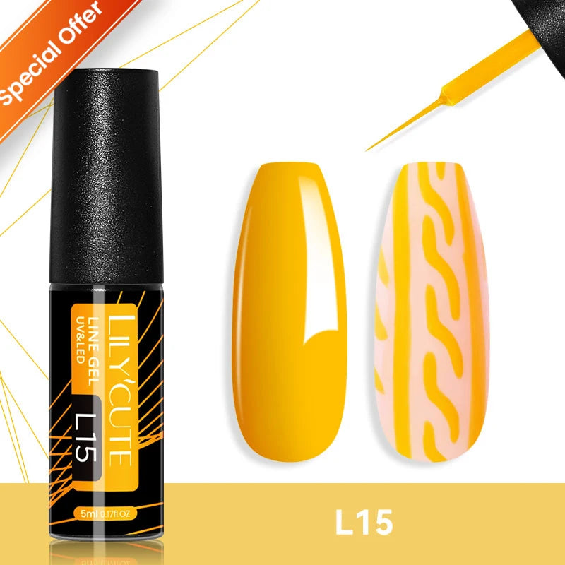 LILYCUTE 7ML Colorful Gel Nail Polish 129 Colors Long Lasting For Manicure Semi Permanent Base Top Coat Nail Art UV Gel Va...