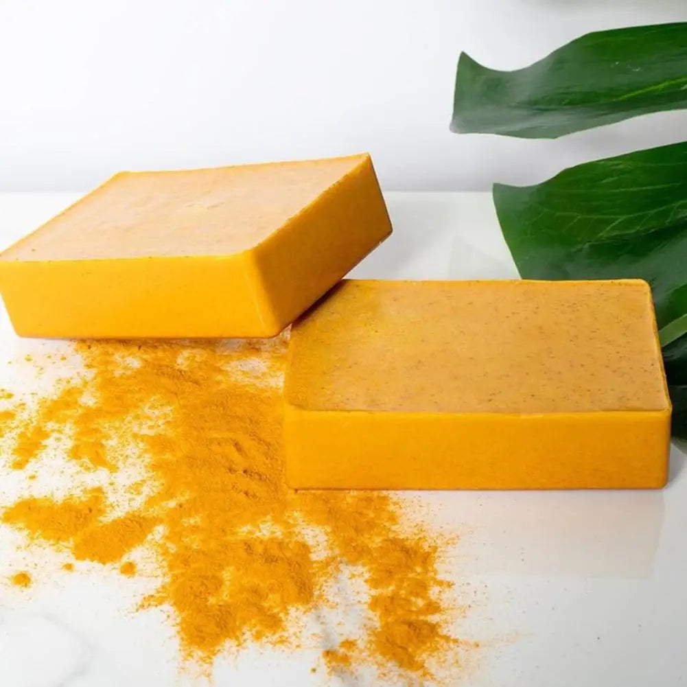 100g Turmeric Hand Made Soap, Lemon Kojic Acid Soap, Shower and Facial Soap body care 1/3/5pcs Aurora Glow Avenue